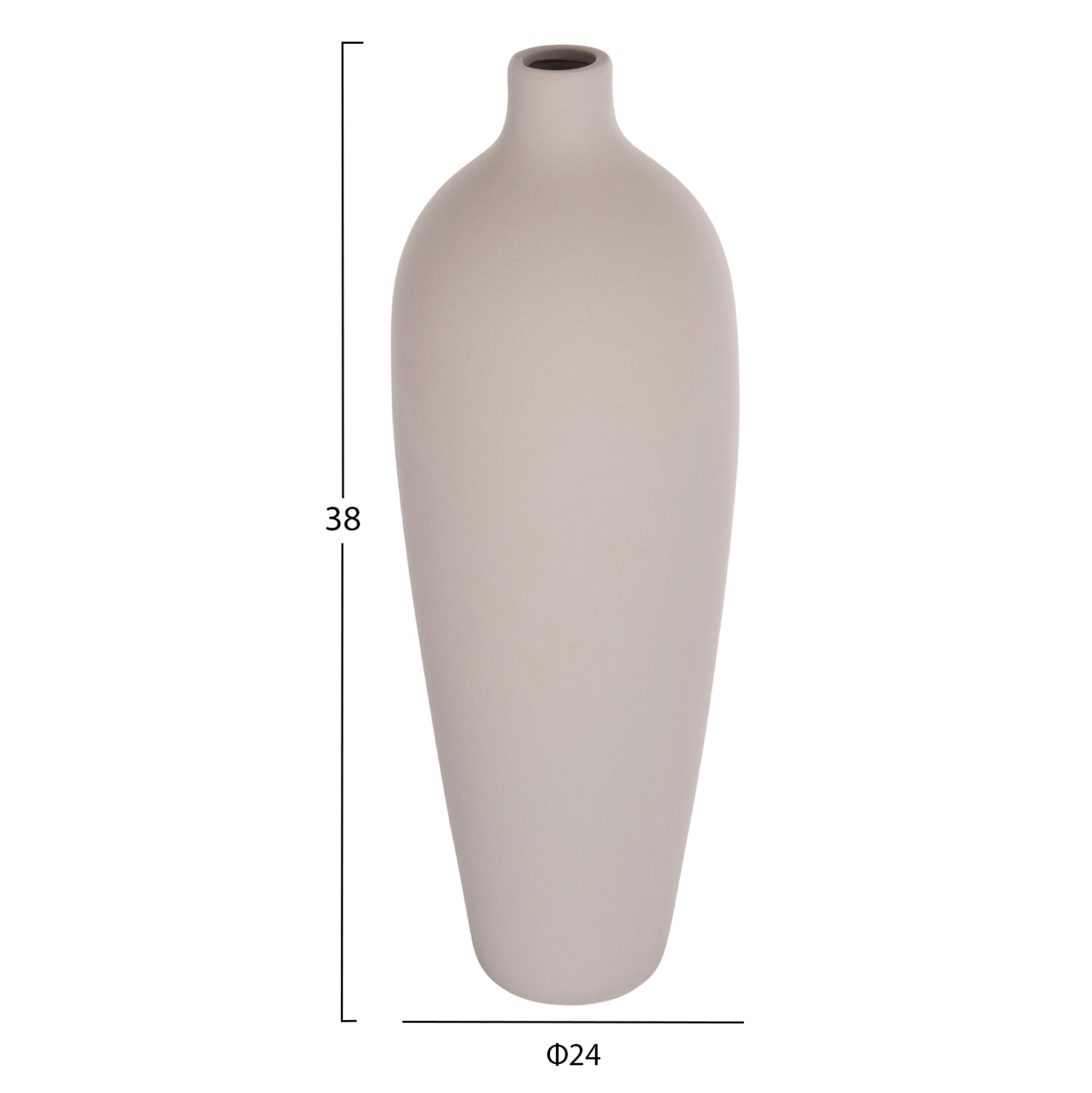 Декоративен керамичен плот за маса GALAD сив мат φ24x70cm