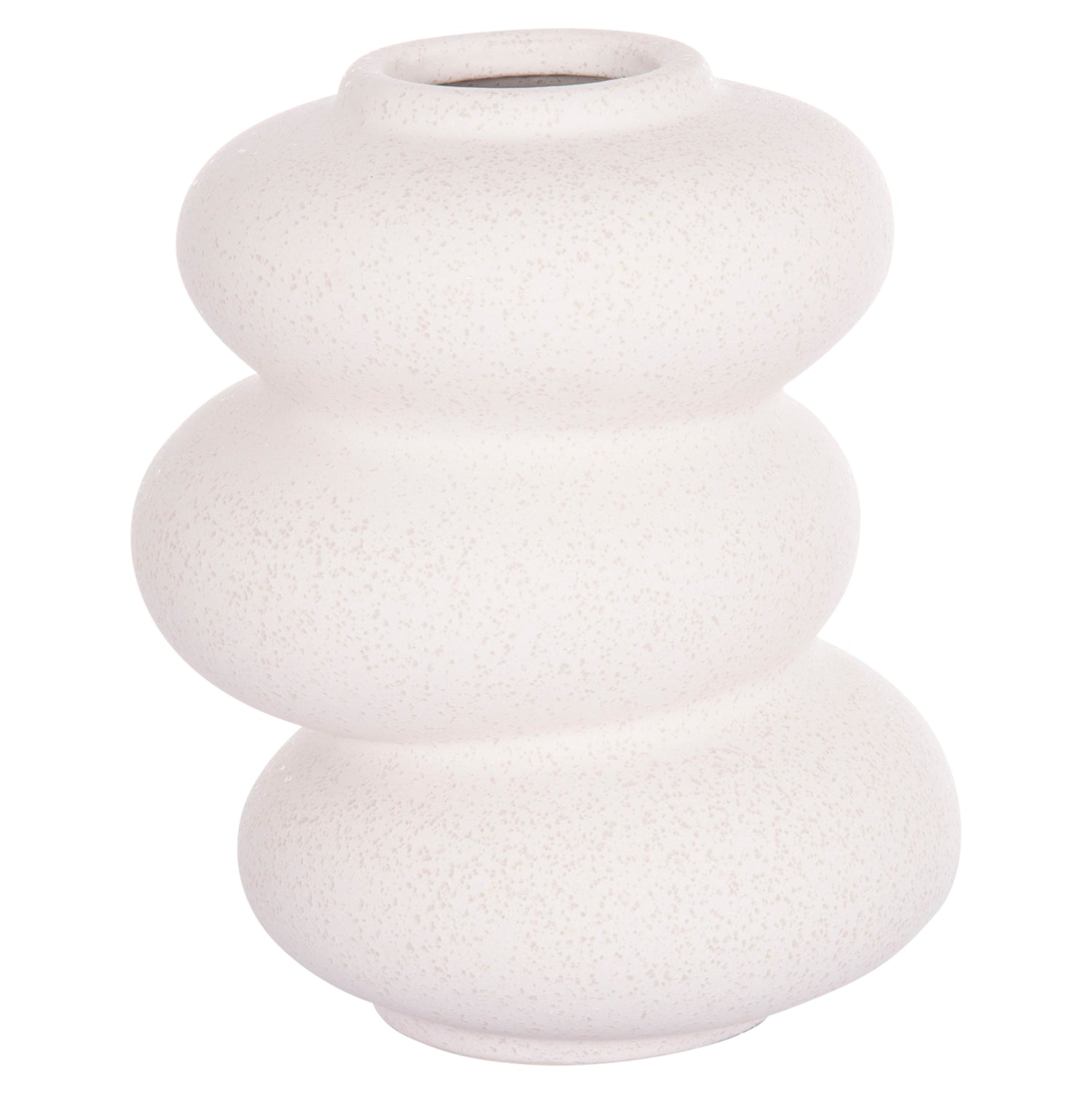 Декоративен керамичен плот за маса ROOK от бял кристал, φ14x19всм