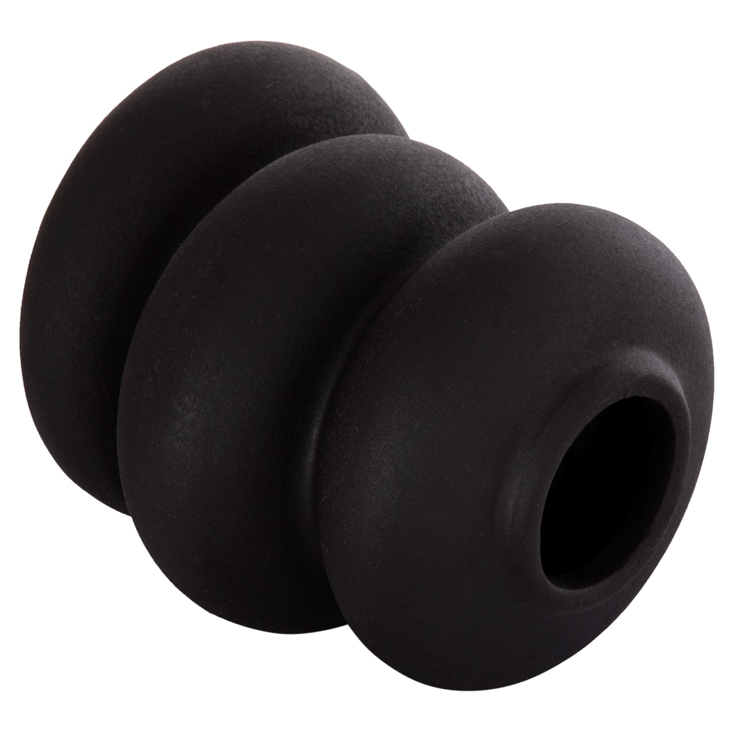 Декоративен керамичен плот за маса черен, матов, φ14x19hcm