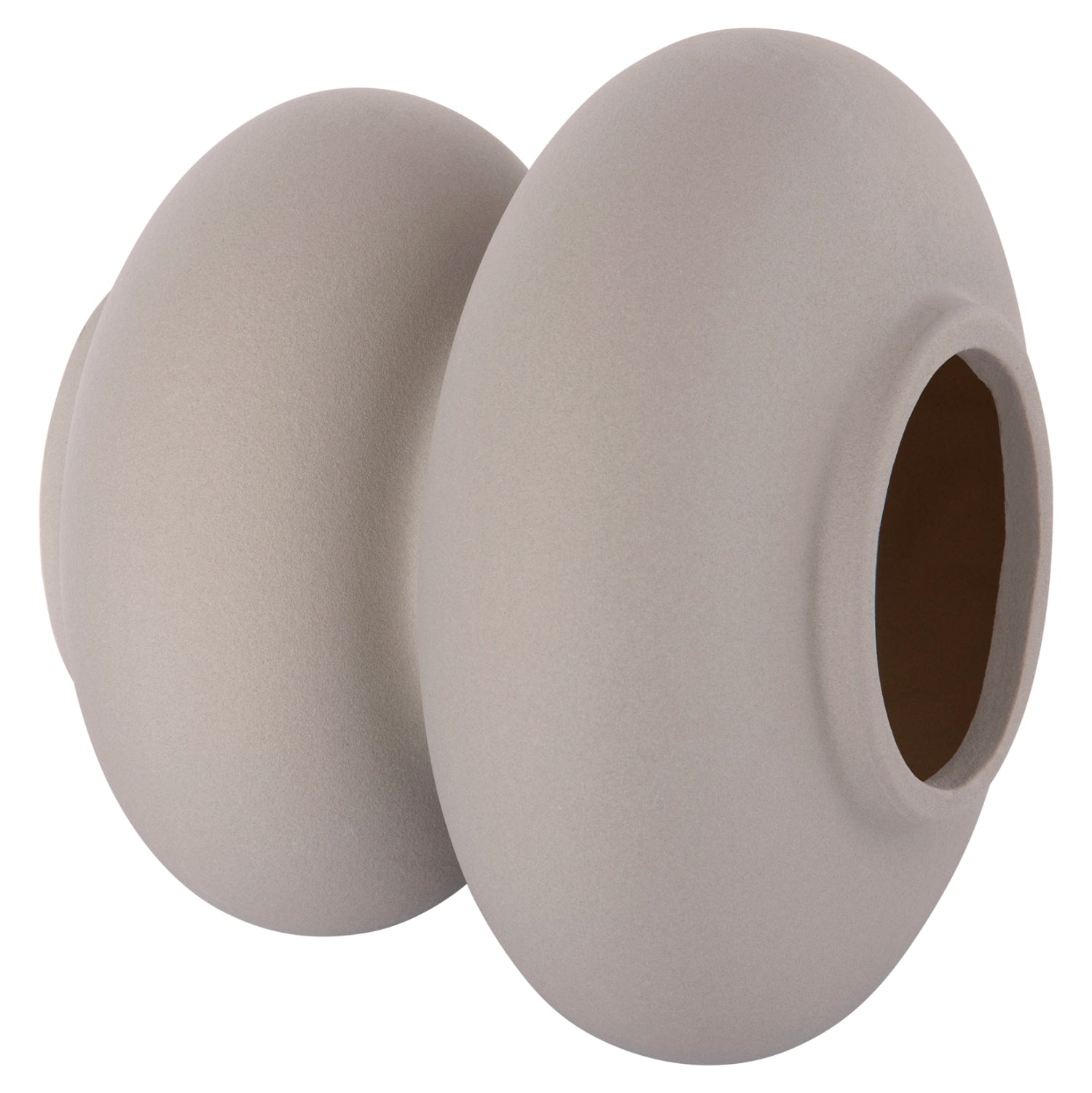 Декоративен керамичен плот за маса сив, матов, φ18x17всм