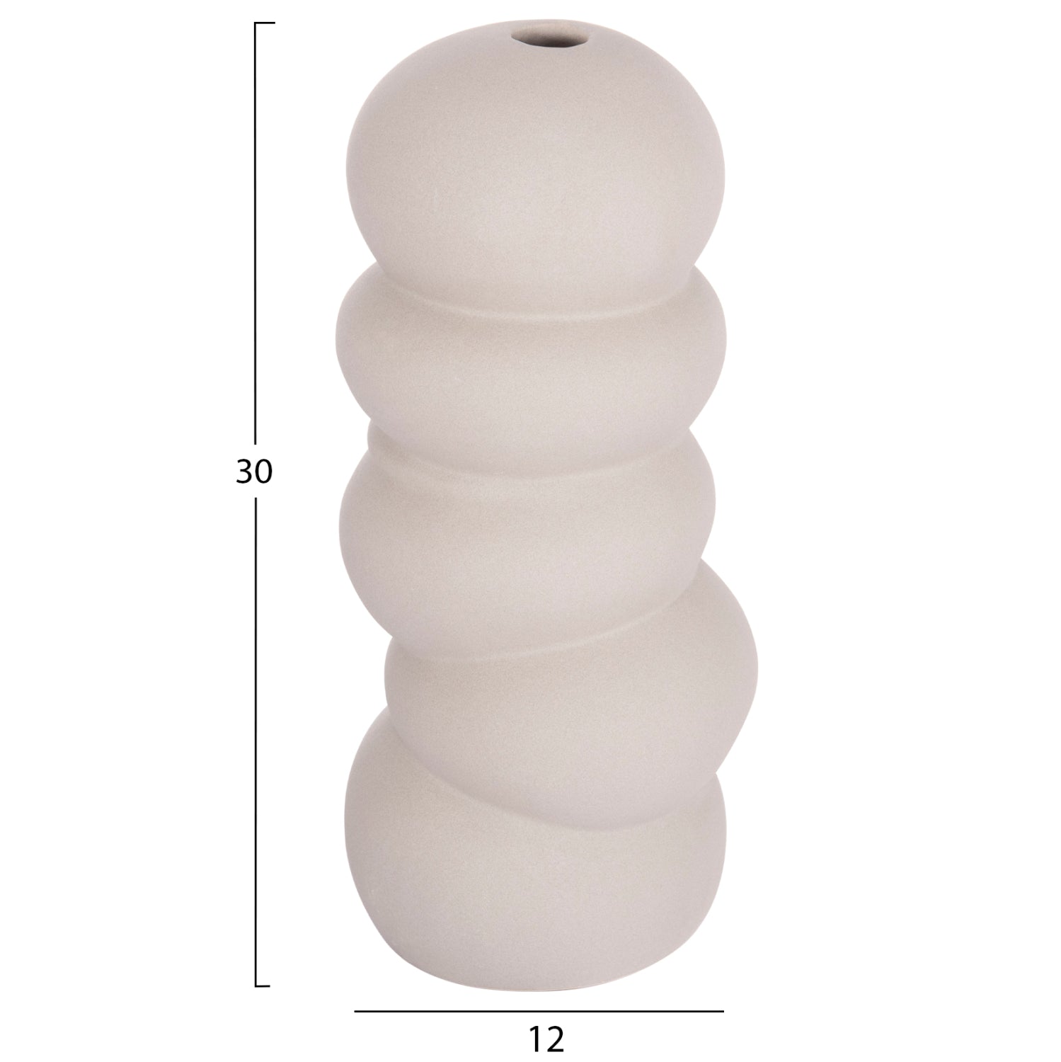 Декоративен керамичен плот за маса ROOK сив мат φ12x30h см