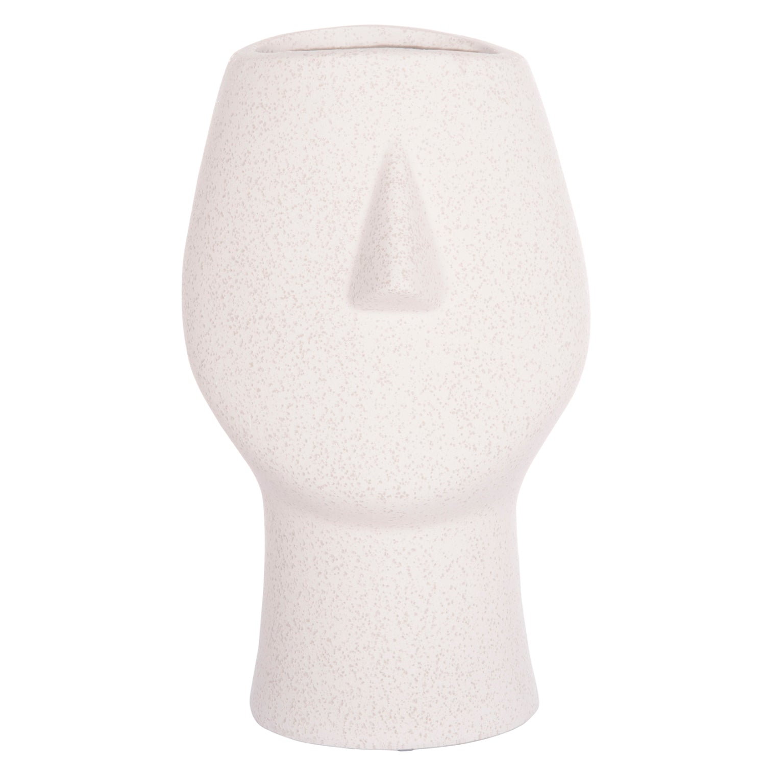 Декоративен керамичен плот за маса HUMANS от бял кристал, φ14x25cm