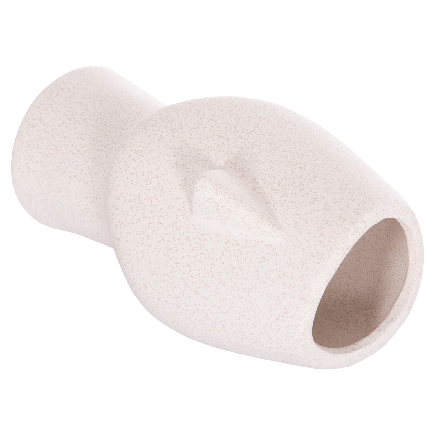 Декоративен керамичен плот за маса HUMANS от бял кристал, φ14x25cm