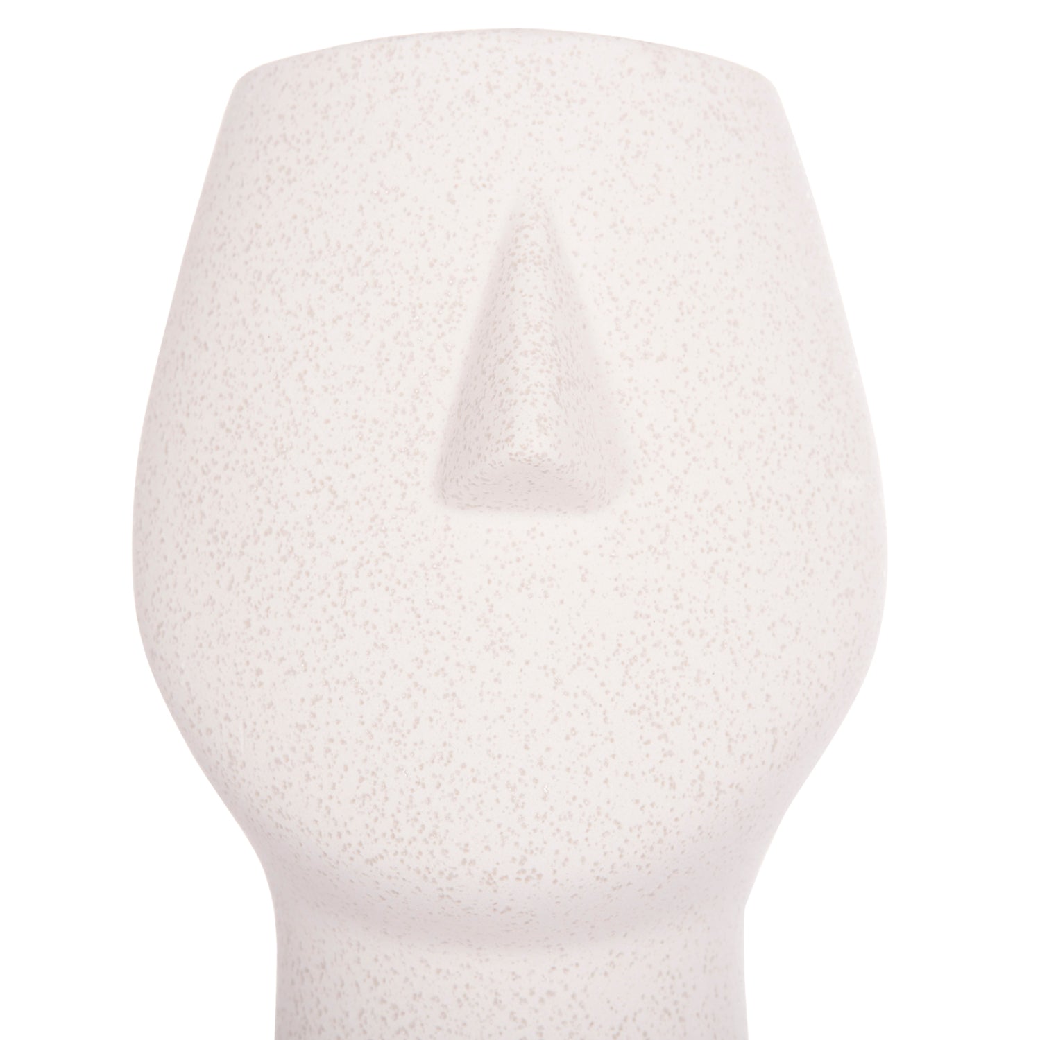 Декоративен керамичен плот за маса HUMANS от бял кристал, φ14x25cm