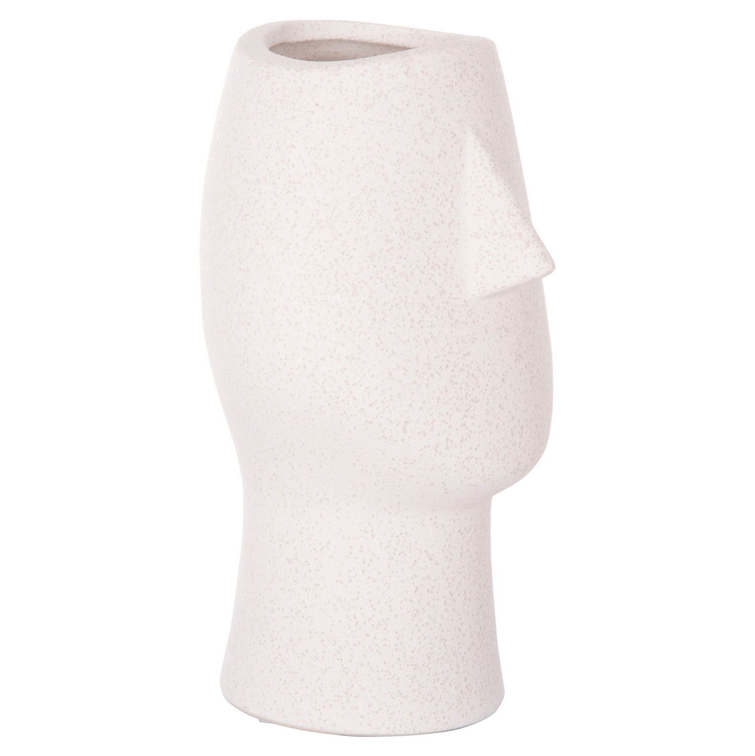 Декоративен керамичен плот за маса HUMANS от бял кристал, φ14x25cm