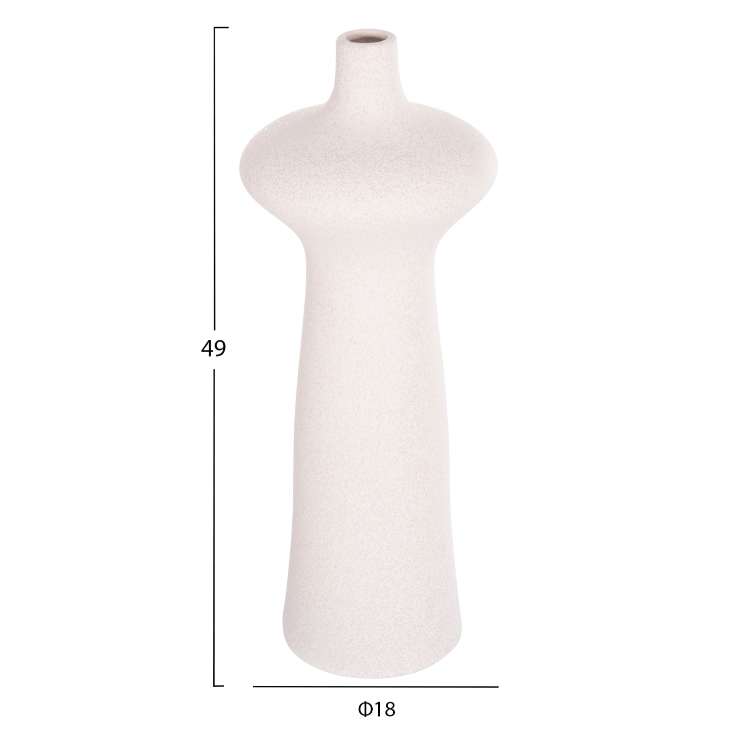 Декоративен керамичен плот за маса SCEPTER кристал, чисто бял φ18x49hcm