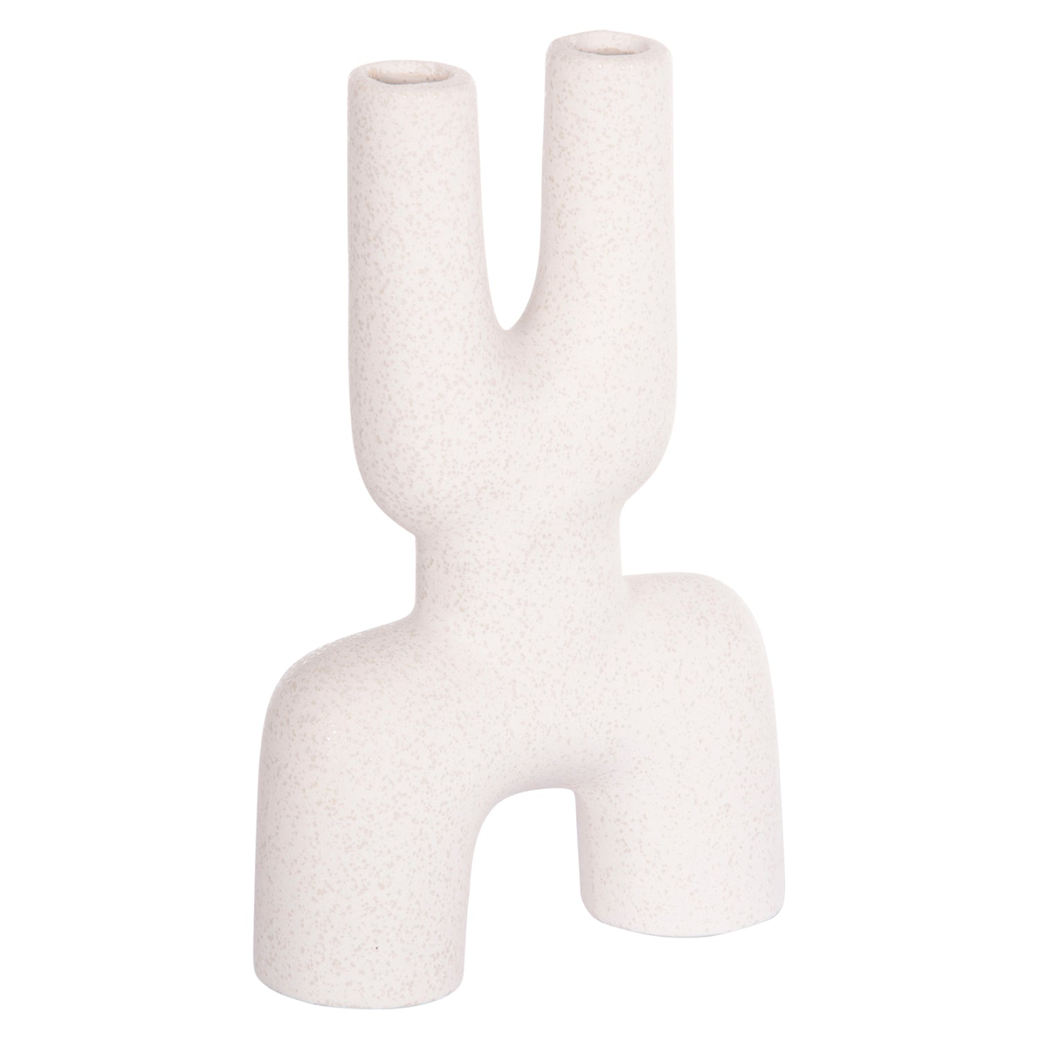 Декорация  керамична за маса MANI бял, кристален, 15.5x6x23.5см