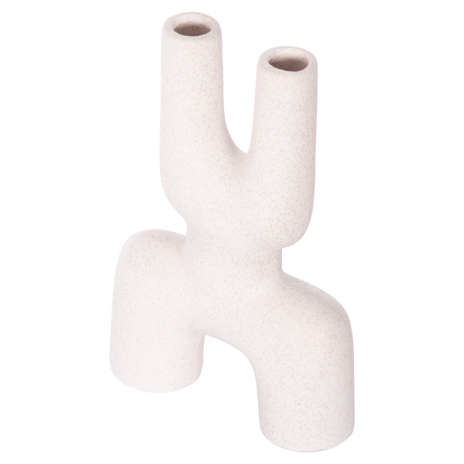 Декорация керамична за маса MANI бял, кристален, 15.5x6x23.5см