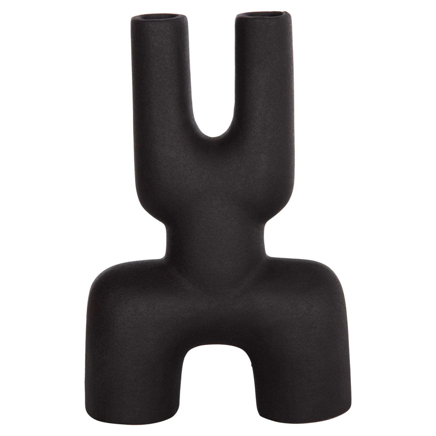 Керамична декорация за маса MANI черна матова 15.5x6x23.5см