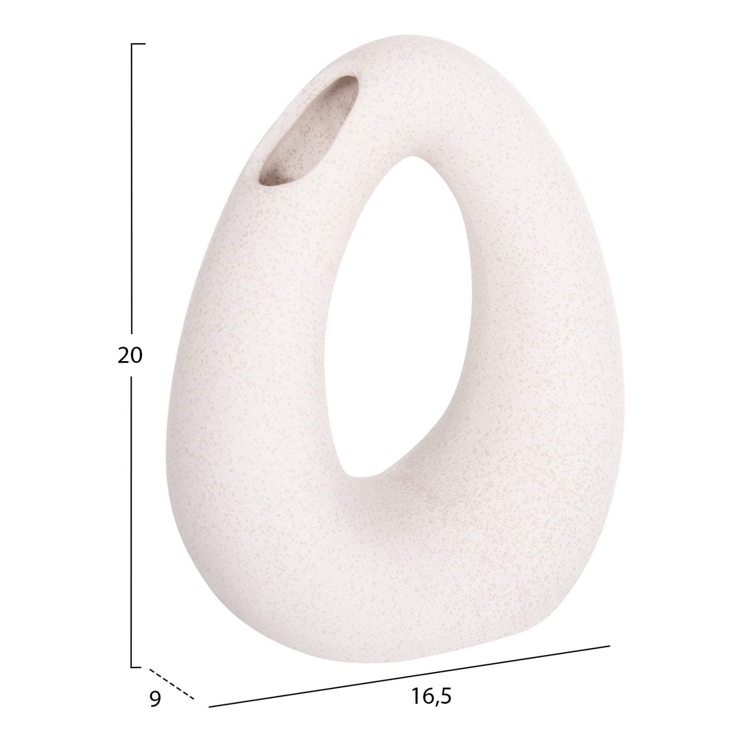 Декоративен керамичен плот за маса елипсовиден, кристален, 16.5x9x20см