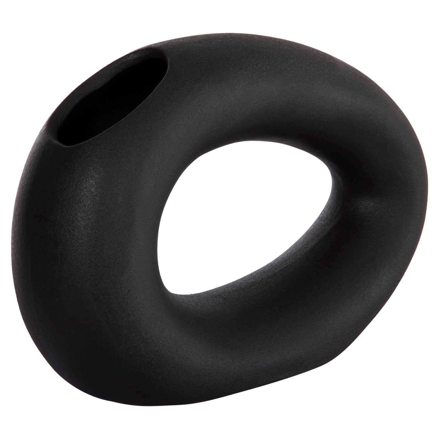 Декоративен керамичен плот за маса елипса, черен, матов, 23x8x16в см