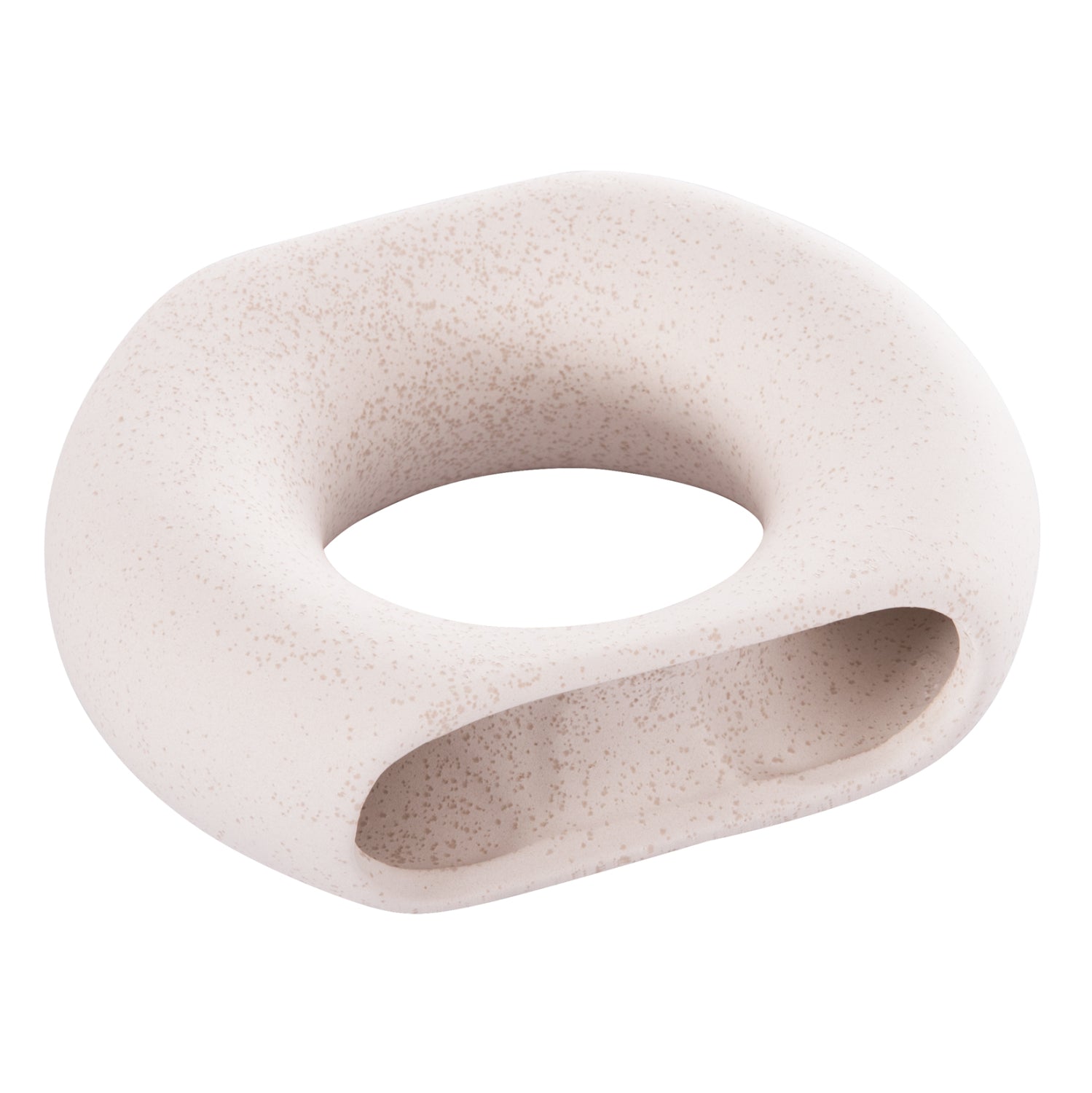 Декоративен керамичен плот за маса елипсовиден , сив, кристален, 18x6.5x14см