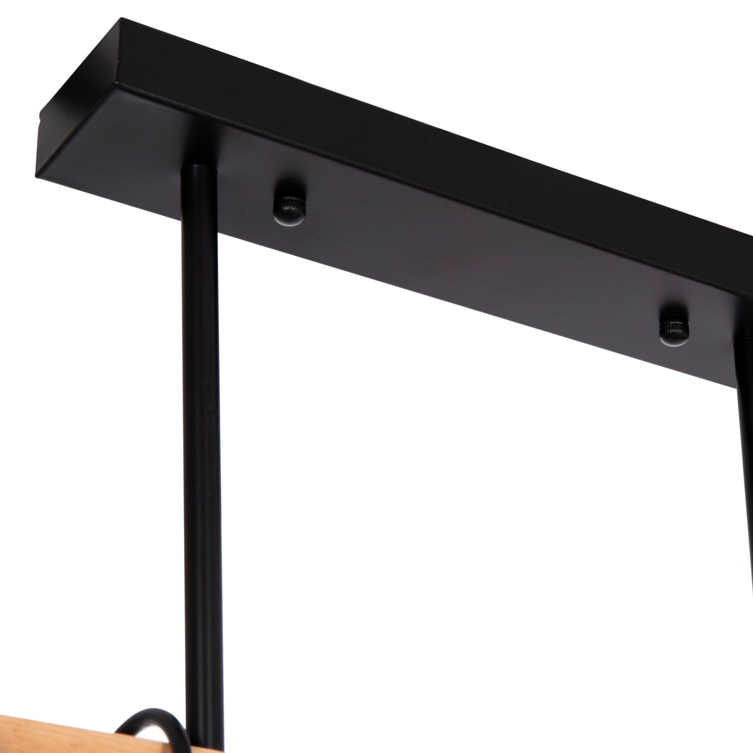 Таванна лампа VOLKS метал-дърво естествен-черен цвят 49.5x5x134.5см