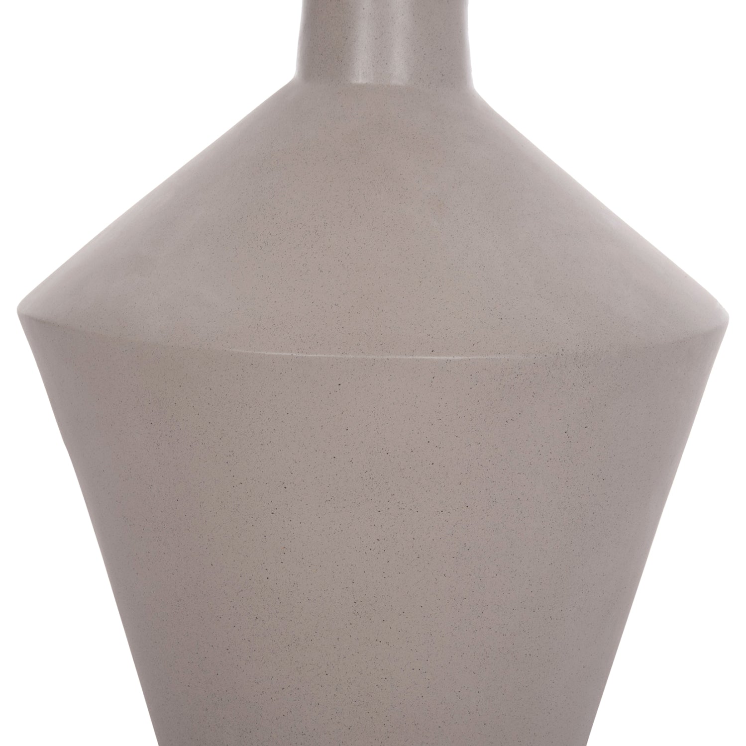 Декоративна подова ваза Nebula фибро цимент сив тиково дърво φ60x115см.