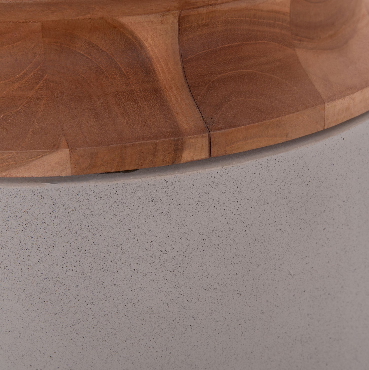 Декоративна подова ваза Линтер фибро цимент сив--тиково дърво φ41x47h