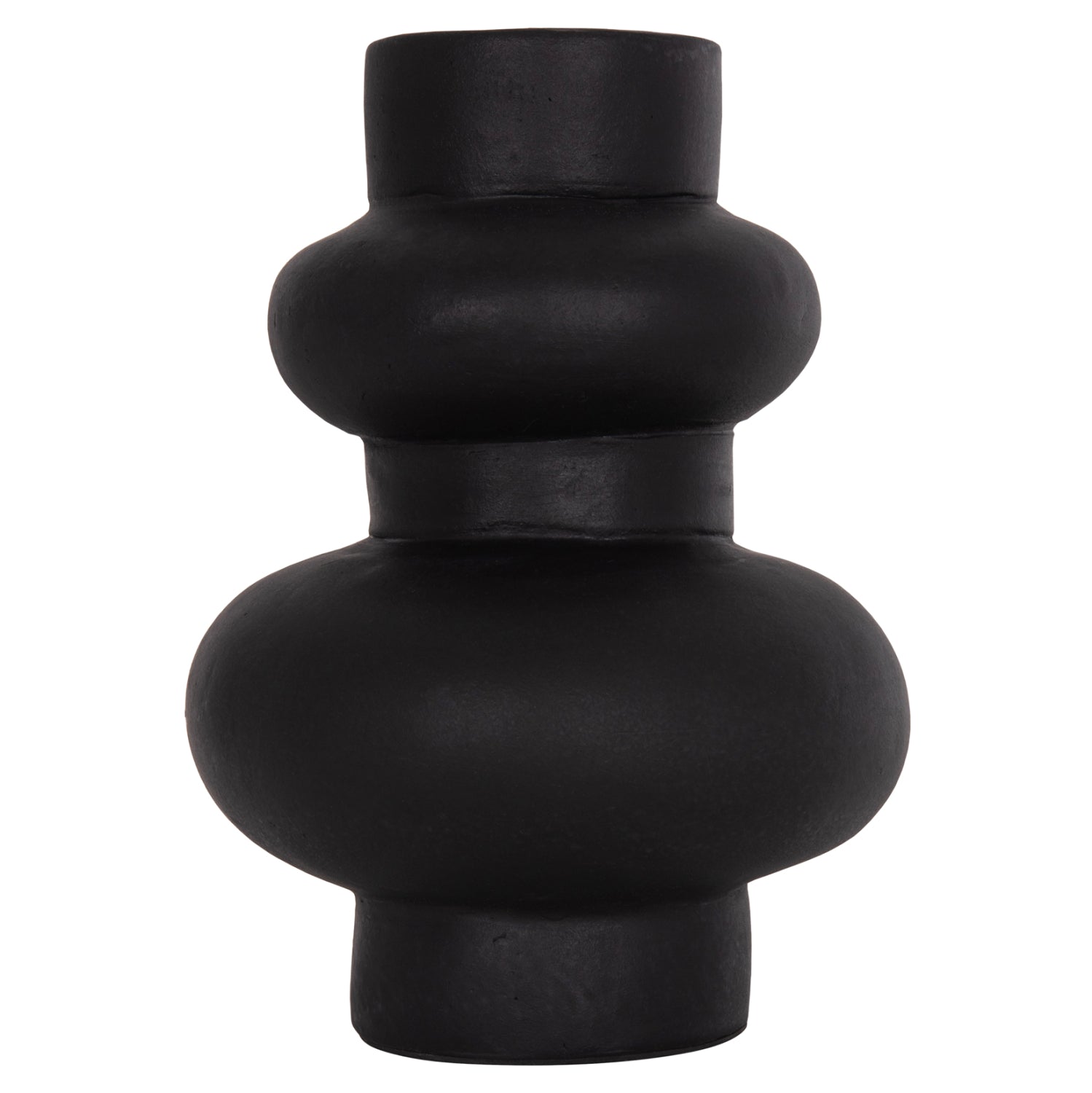 Настолна декоративна ваза от теракота lema в черно--φ22x29hcm.