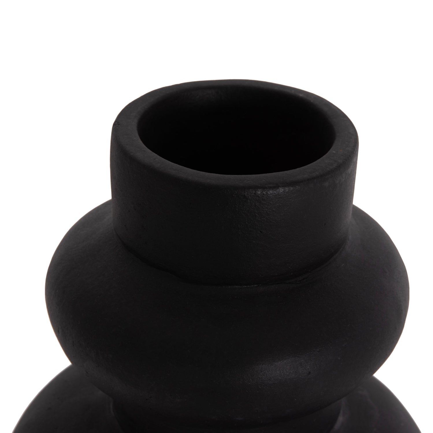 Настолна декоративна ваза от теракота lema в черно--φ22x29hcm.