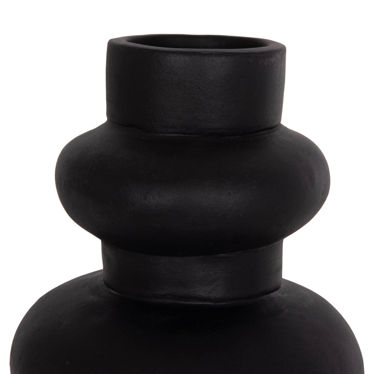 Настолна декоративна ваза от теракота lema в черно--φ22x29hcm.