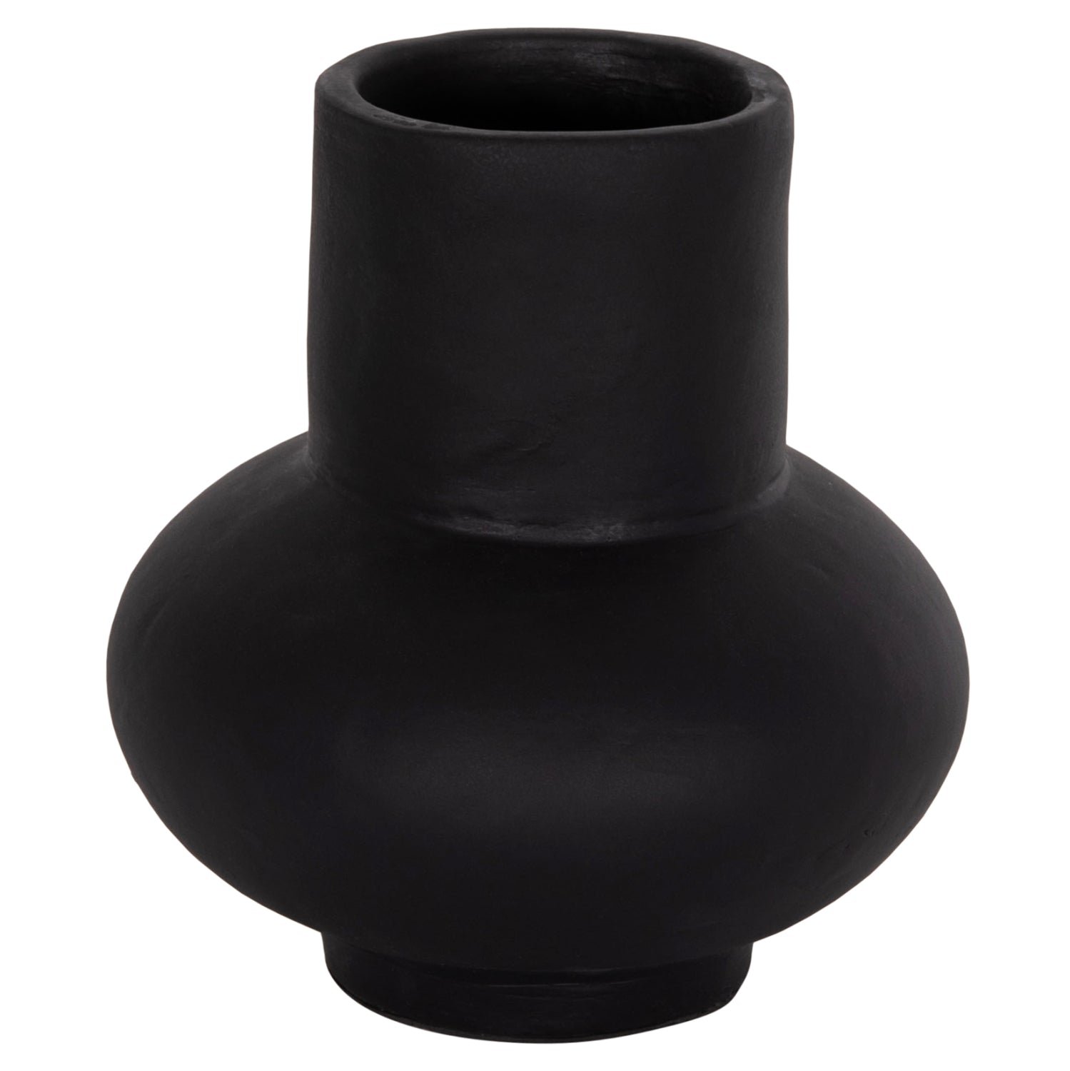 Настолна декоративна ваза от теракота lema в черно--φ22x22hcm.