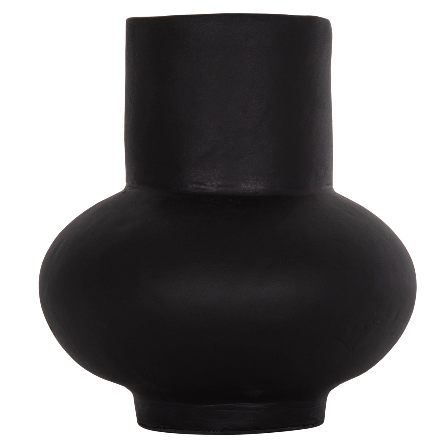 Настолна декоративна ваза от теракота lema в черно--φ22x22hcm.