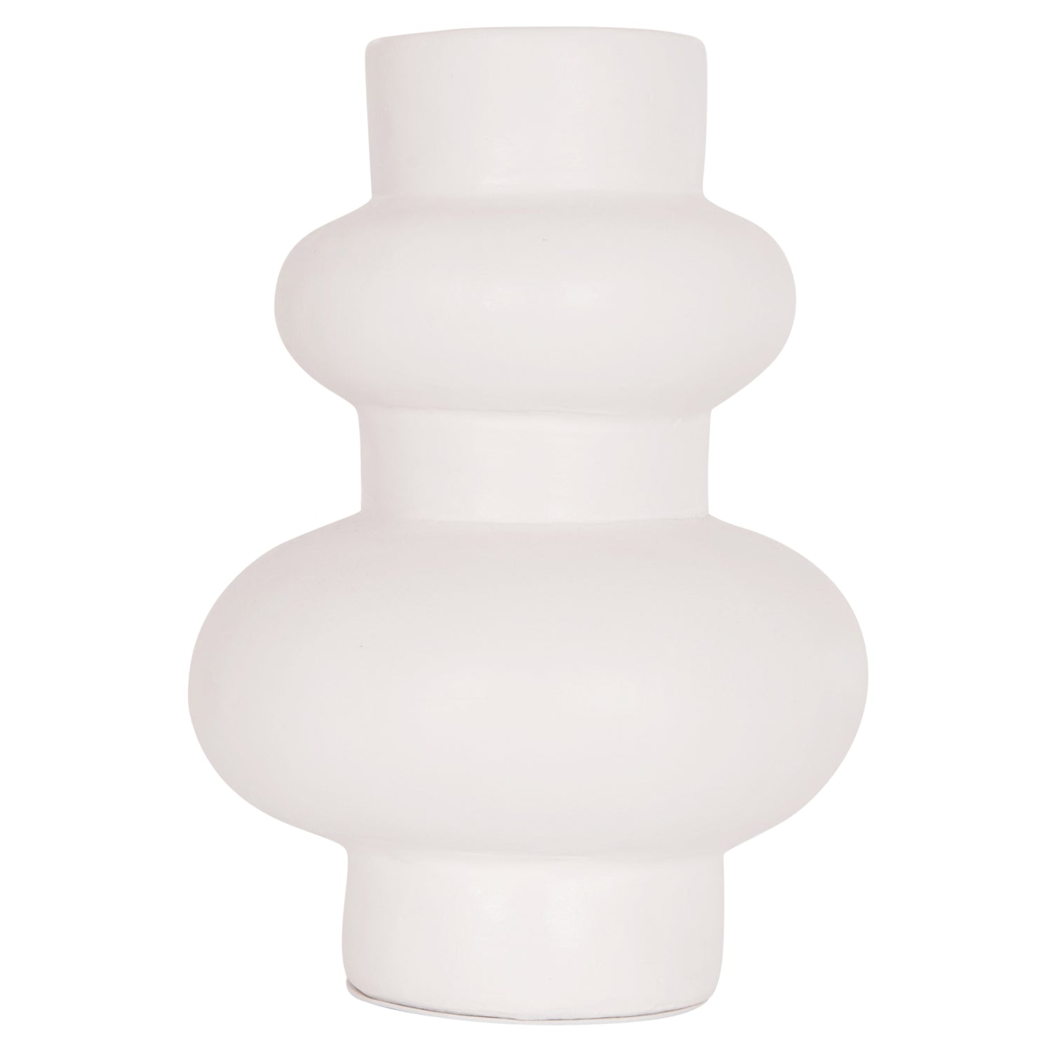 Настолна декоративна ваза от теракота LEMA в бяло--φ22x29hcm.