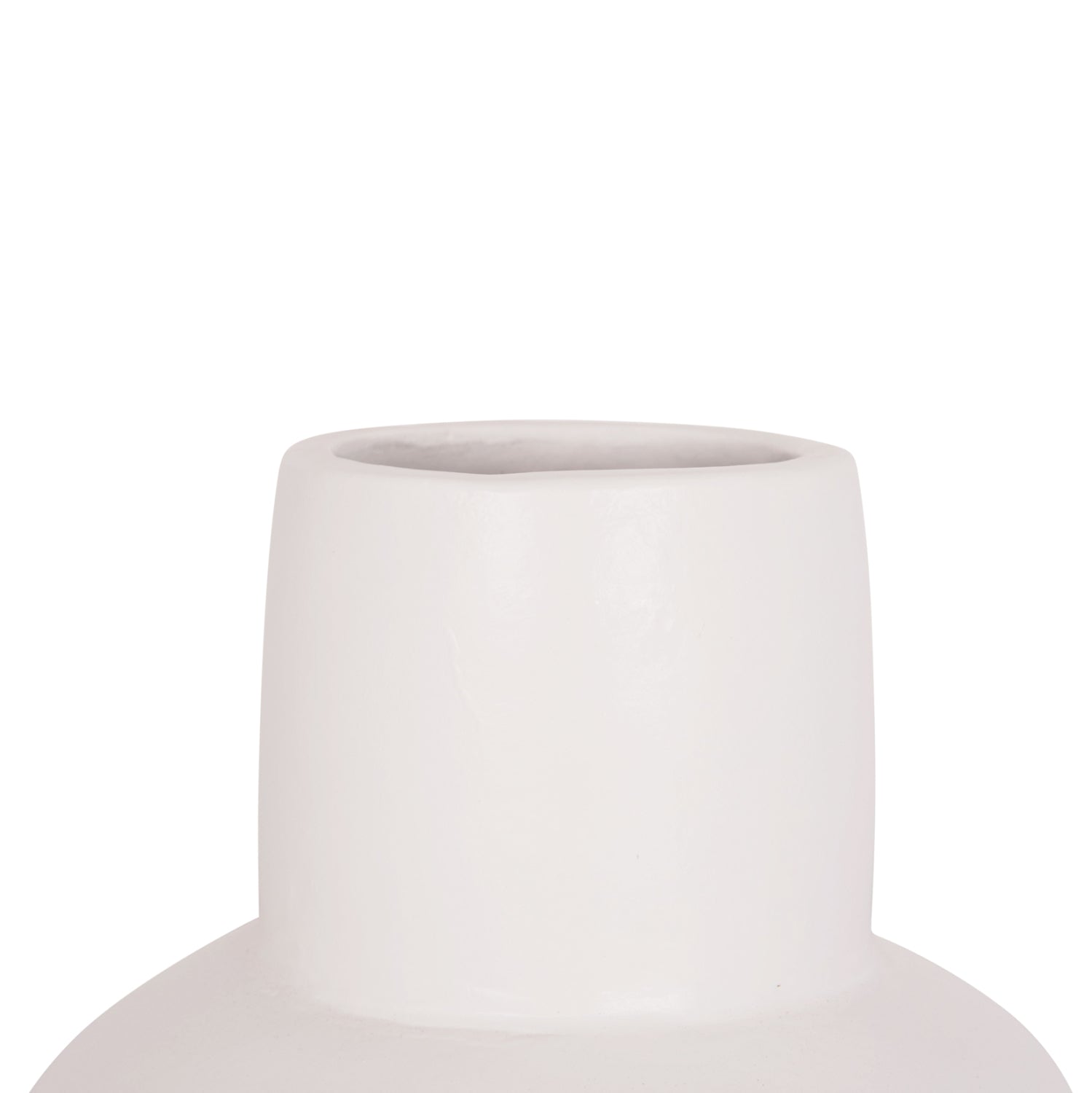 Декоративна ваза от теракота LEMA в бяло--φ22x22cm.