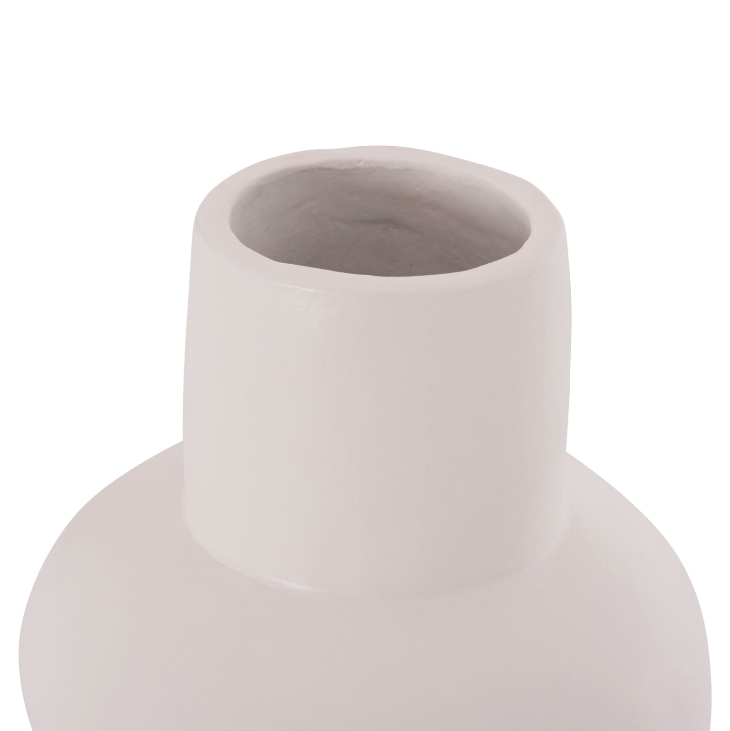 Декоративна ваза от теракота LEMA в бяло--φ22x22cm.