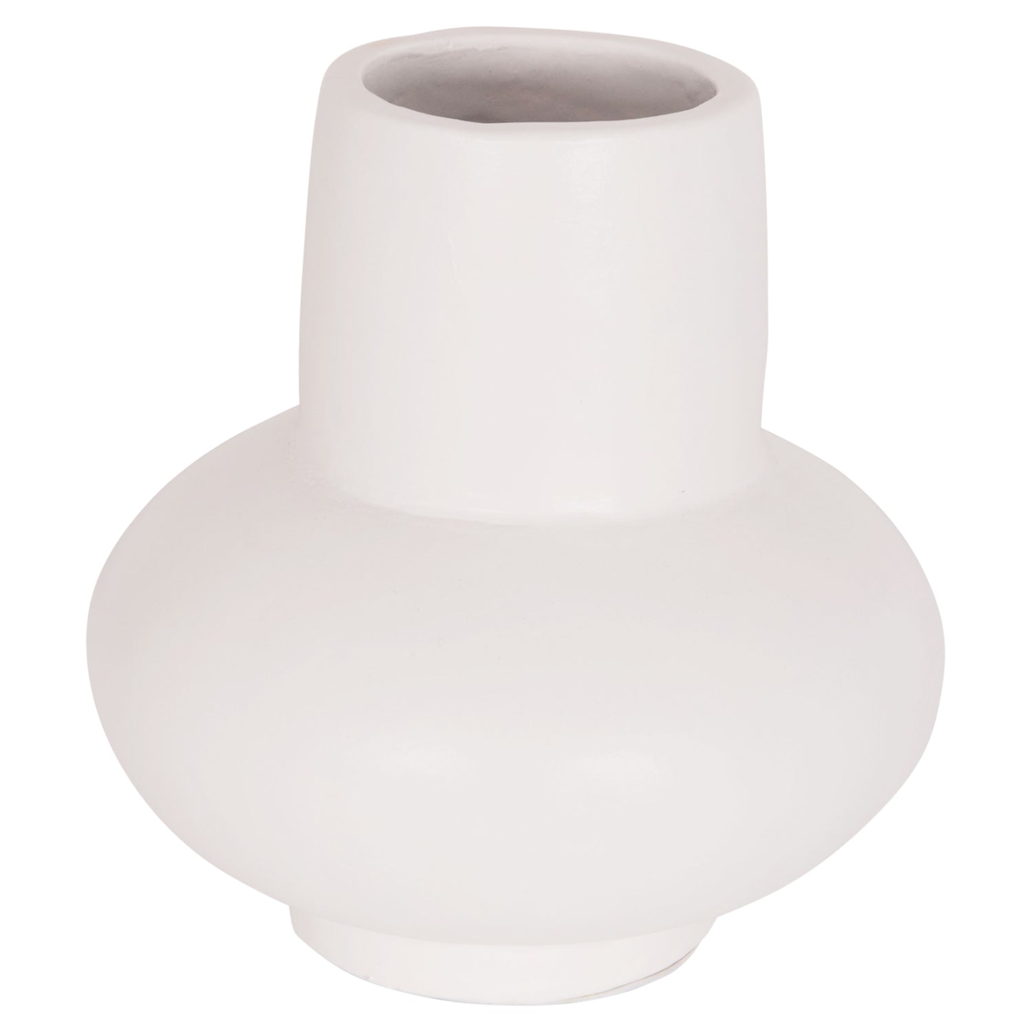 Декоративна ваза от теракота LEMA в бяло--φ22x22cm.