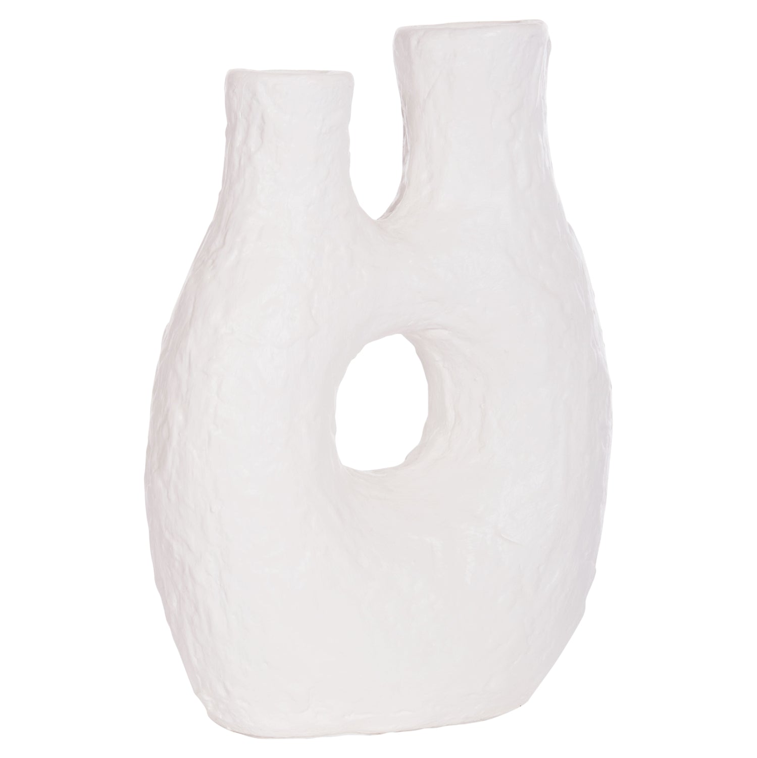 Декоративна ваза за настола namentis бяла теракота -- 27x135x37см