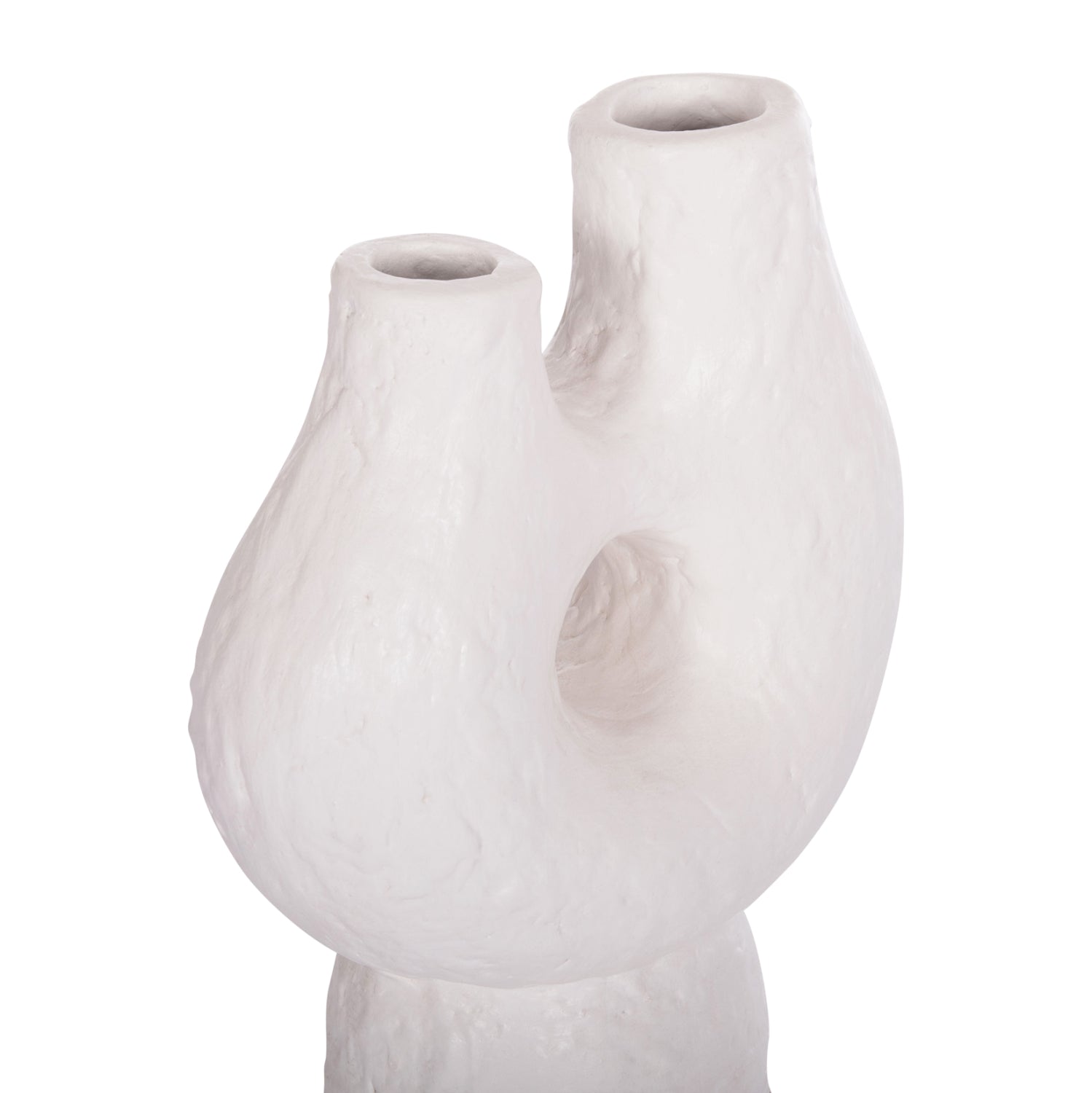 Декоративна ваза за маса Namentis бяла теракота -- 26x15x35 см