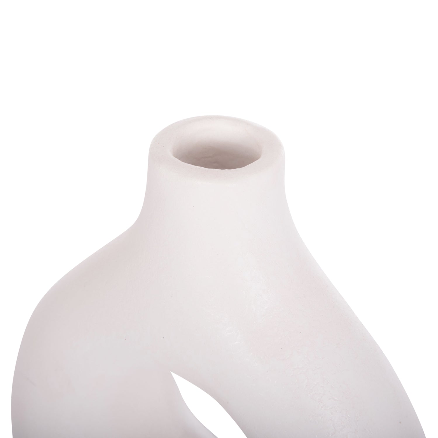 Декоративна настолна ваза фиорин теракота в бяло--21x7.5x31см.