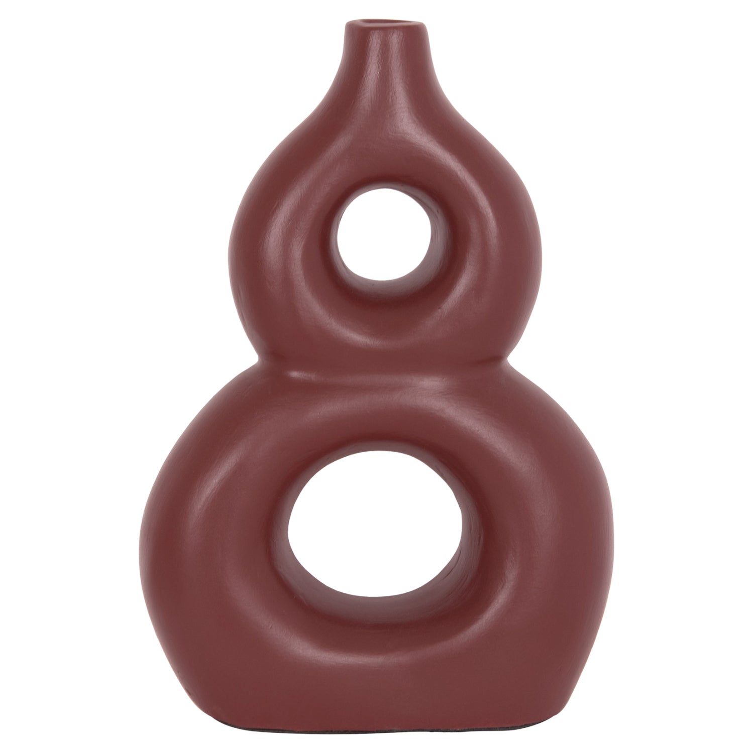 Декоративна настолна ваза фиорин теракота в кафяво--21x7.5x31см.