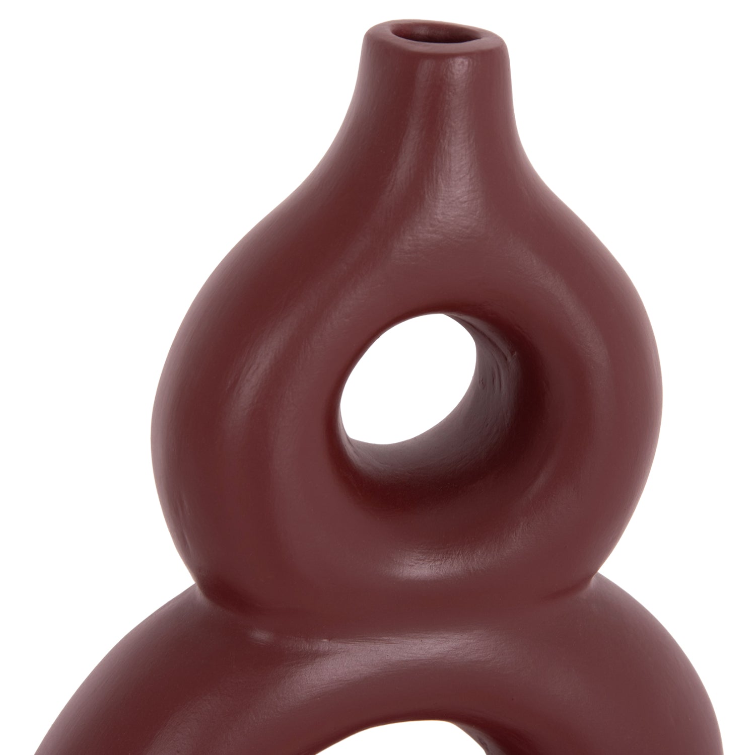 Декоративна настолна ваза фиорин теракота в кафяво--21x7.5x31см.