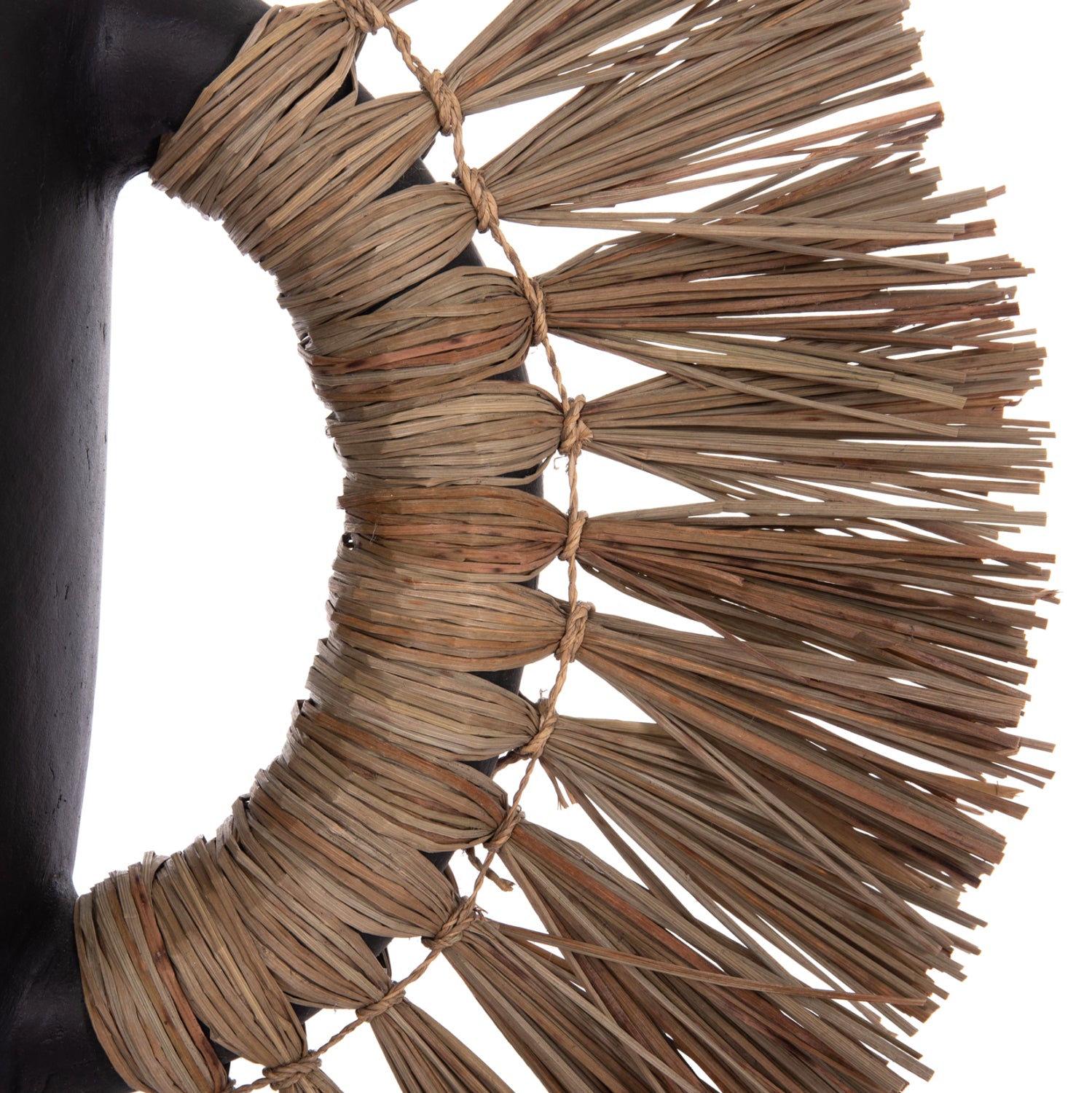 Декоративна ваза за настола alica черна теракота и трева -- 64x22x38см