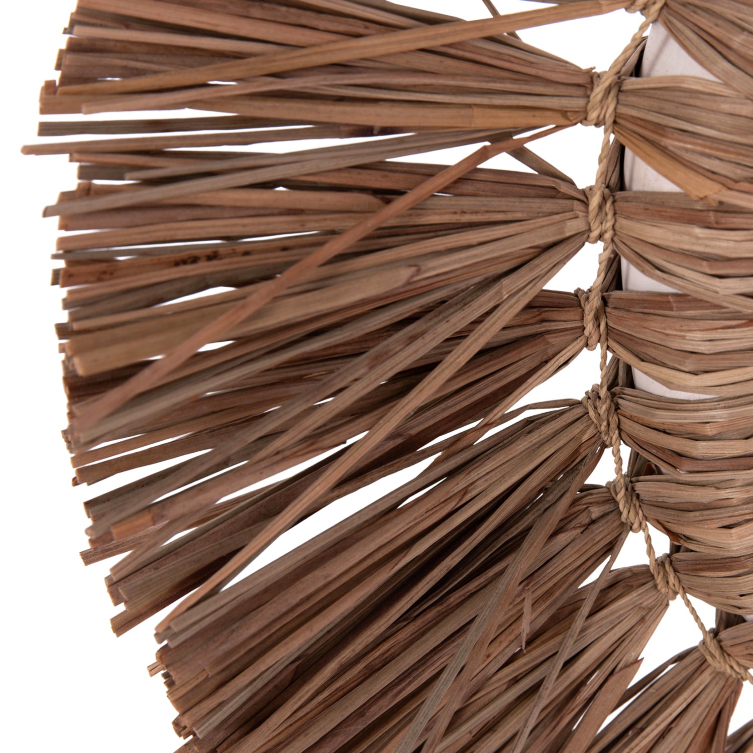 Декоративна ваза Alioca бяла теракота и трева -- 64x22x38см