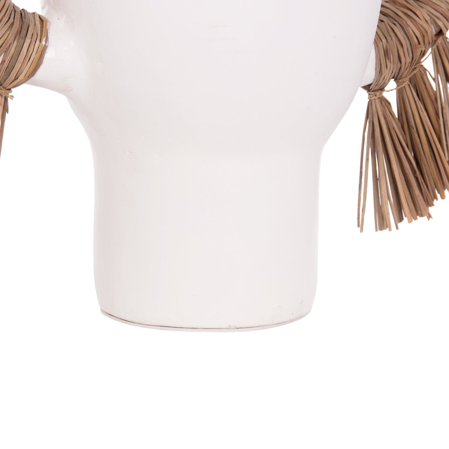 Декоративна ваза Alioca бяла теракота и трева -- 64x22x38см