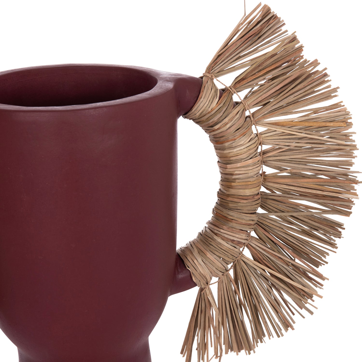 Декоративна ваза Alica теракота и трева -- 64x22x38см