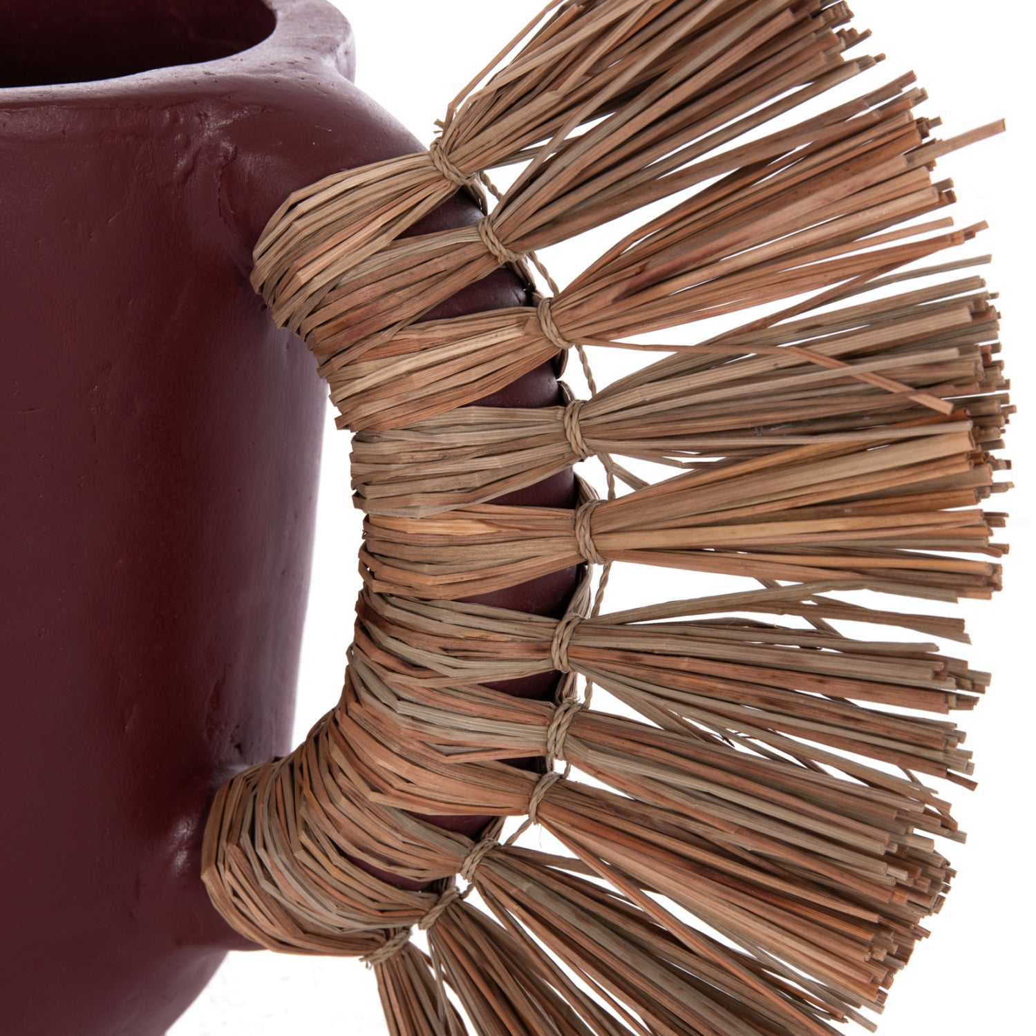 Декоративна ваза Alica теракота и трева -- 55x19x34см