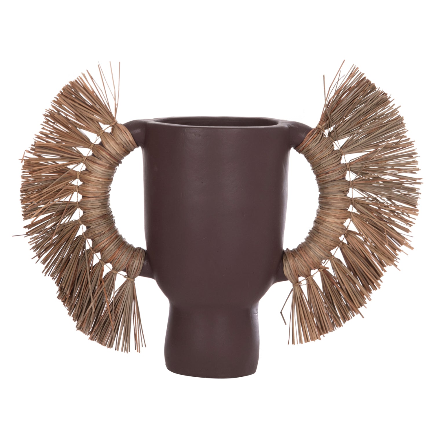 Декоративна ваза за Alica шоколад теракота и трева -- 64x22x38см
