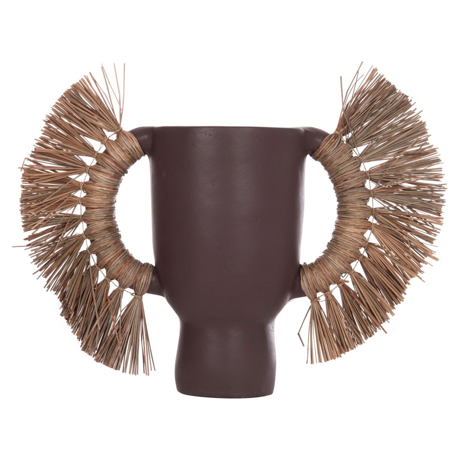 Декоративна ваза за Alica шоколад теракота и трева -- 64x22x38см