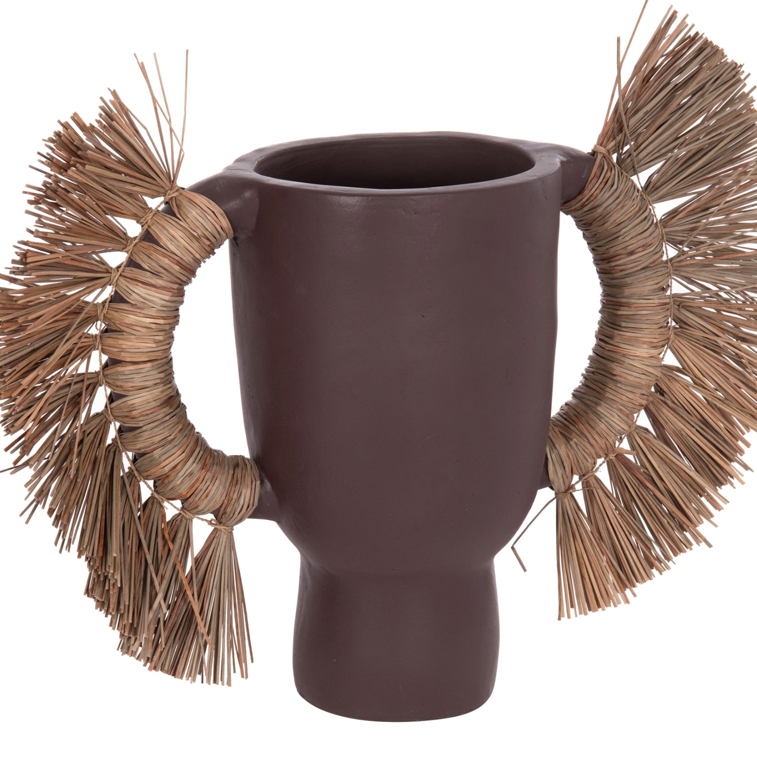 Декоративна ваза за Alica шоколад теракота и трева -- 64x22x38см