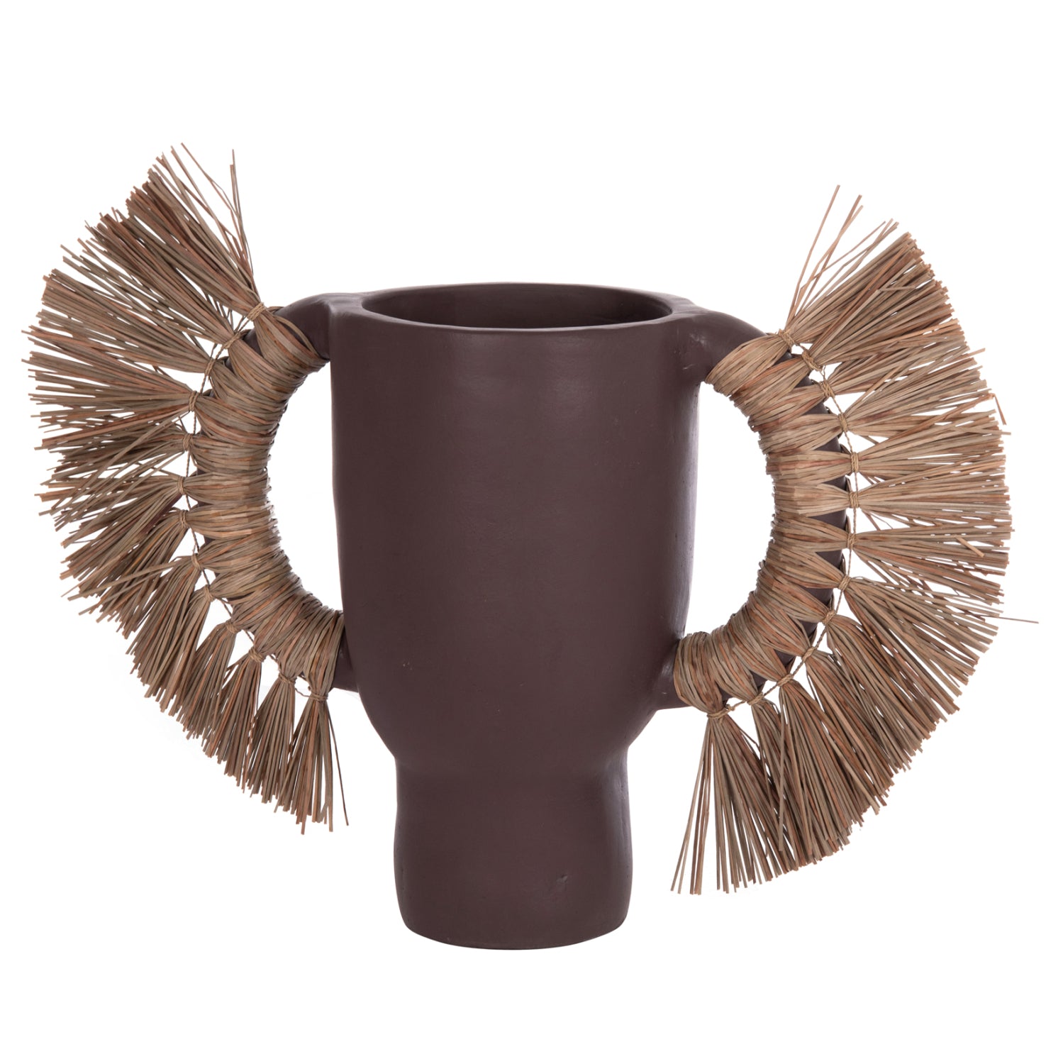 Декоративна ваза за Alica шоколад теракота и трева -- 64x22x38см