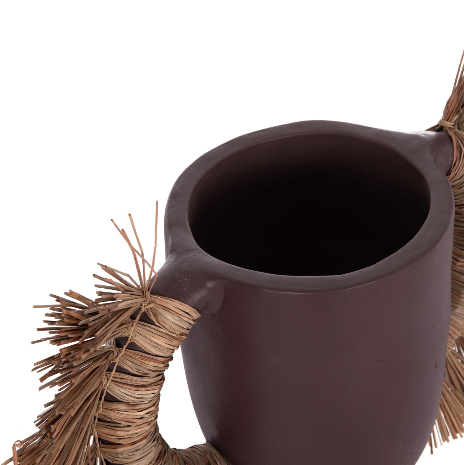 Декоративна ваза за Alica шоколад теракота и трева -- 64x22x38см