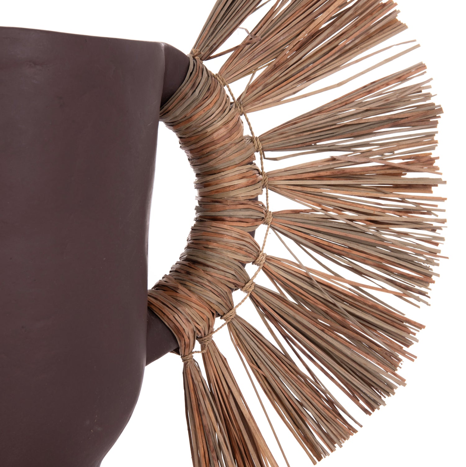 Декоративна ваза за маса Alica шоколад теракота и трева -- 55x19x34см