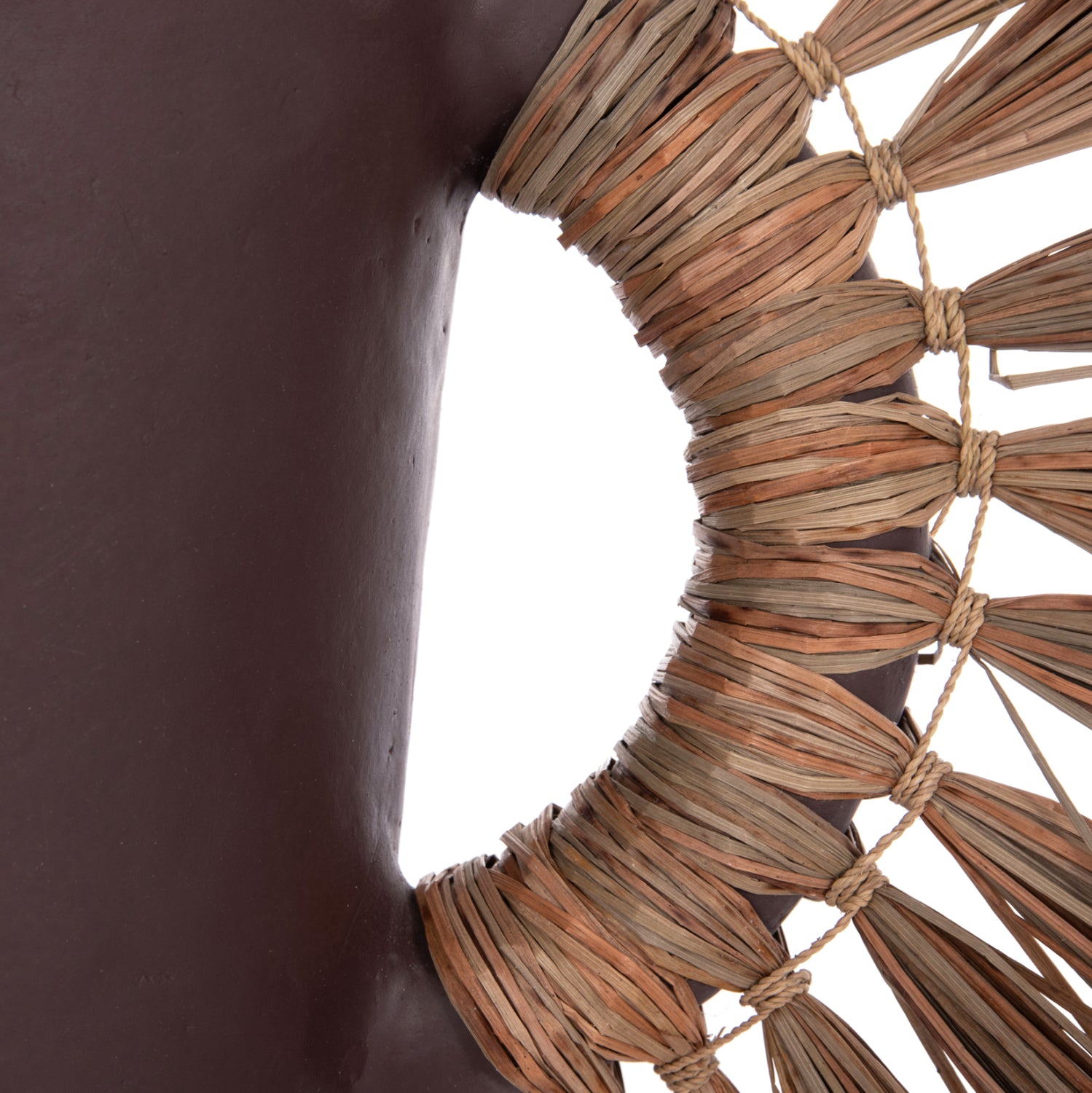 Декоративна ваза за маса Alica шоколад теракота и трева -- 55x19x34см