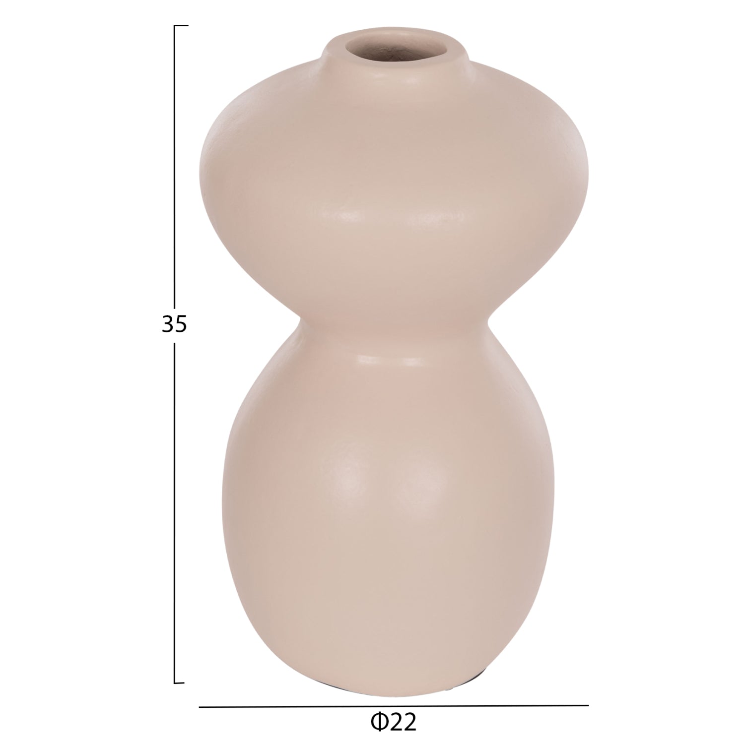 Настолна декоративна ваза NELLY теракота в крем-ф22x35cm.