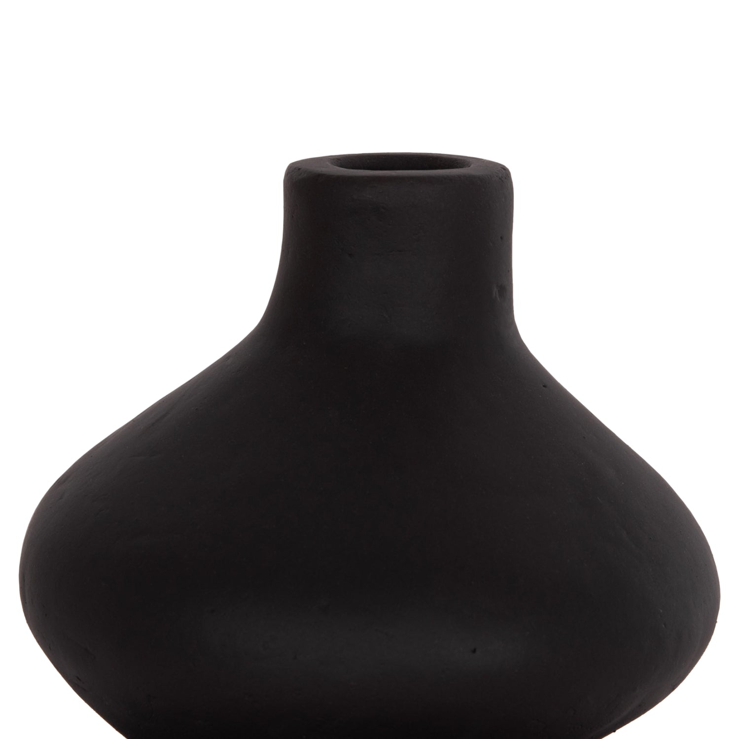 Декоративна ваза Сhelin теракота в черно--φ20x25cm.