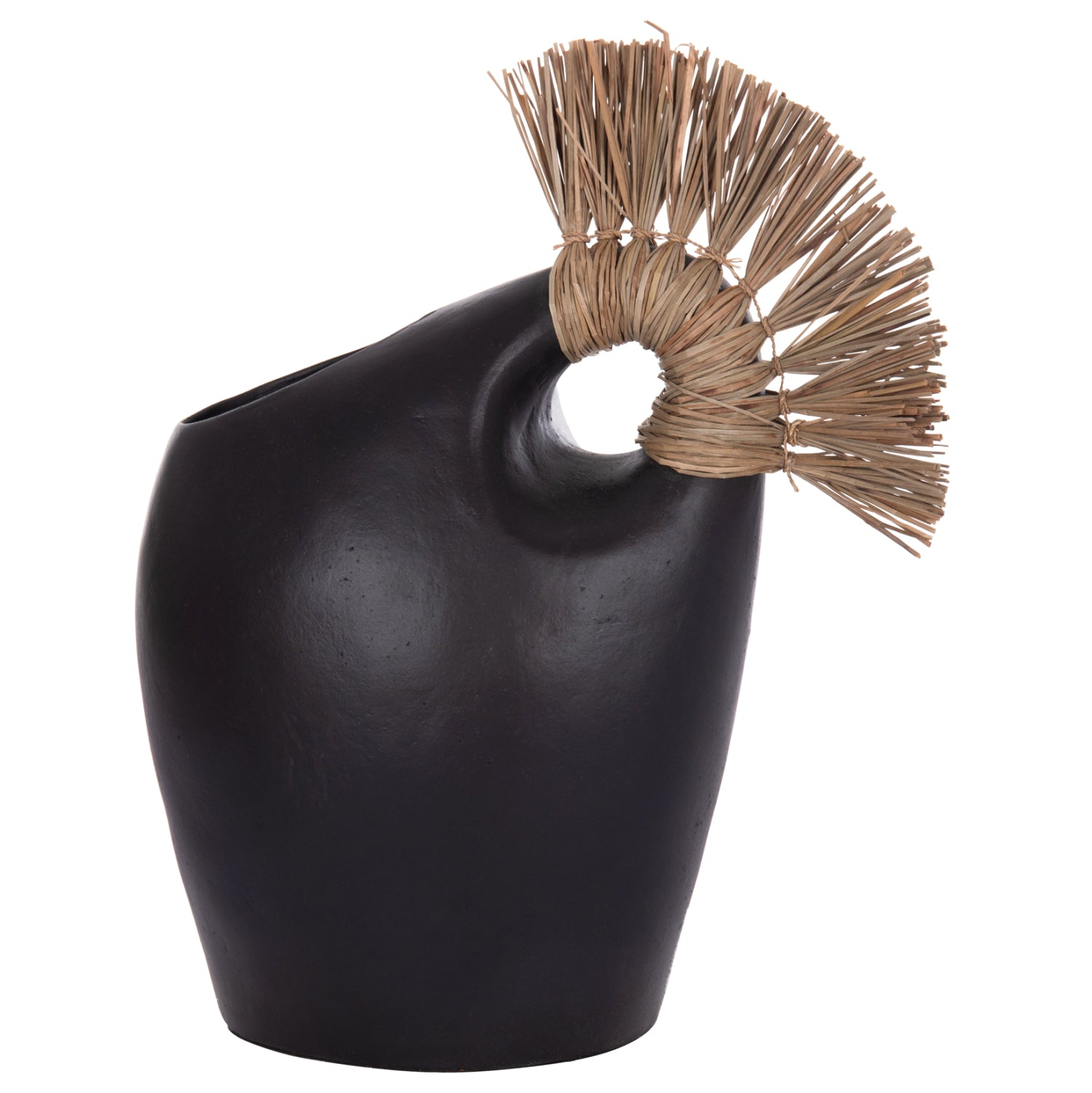 Декоративна маса Аlica2 черна теракота и трева -- 44x18x50см