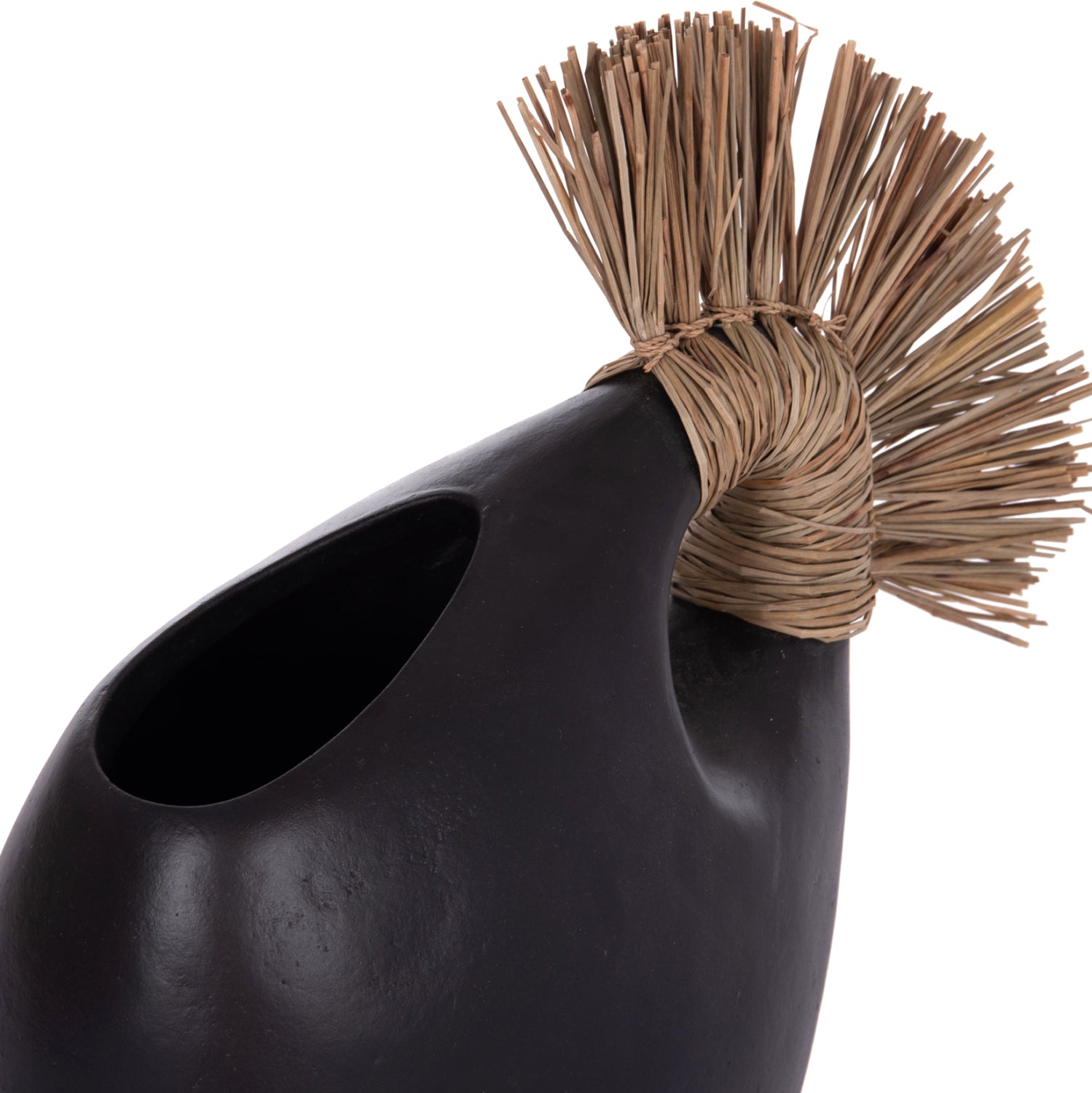 Декоративна маса Аlica2 черна теракота и трева -- 44x18x50см