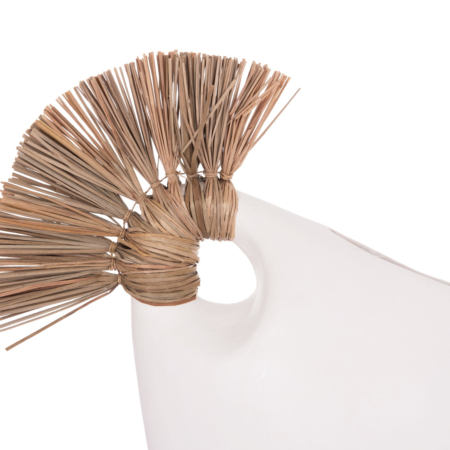 Декоративна маса Аlica2 бяла теракота и трева -- 44x18x50см